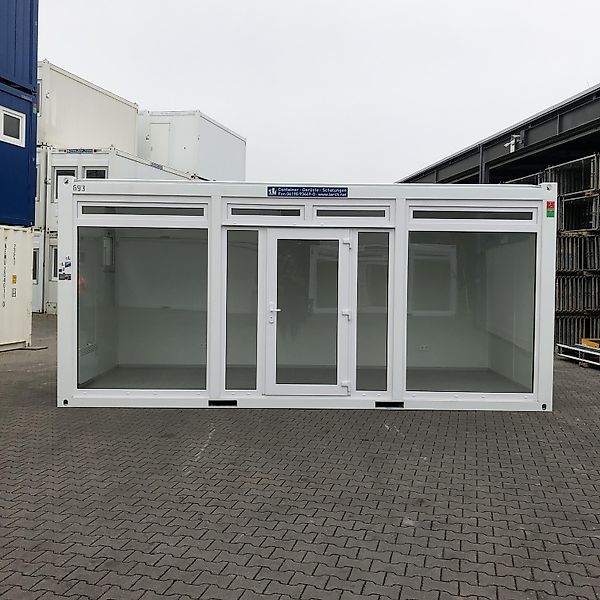 Verglaster Bürocontainer