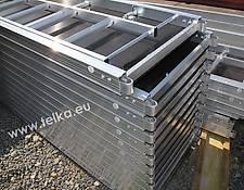 PL Podest aluminiowy - sklejkowy z klapą i drabiną 3,0 m